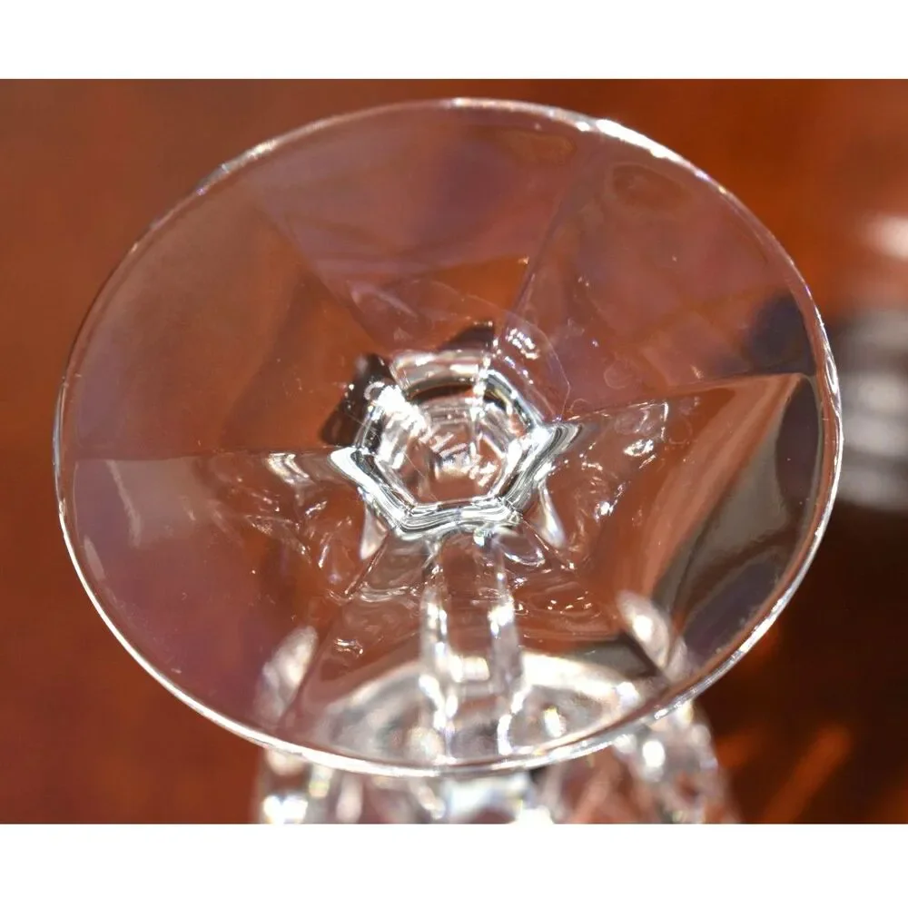 Set of 6 Gorham Crystal King Edward Clarets / Wine Glasses 6” - w/ Original Box